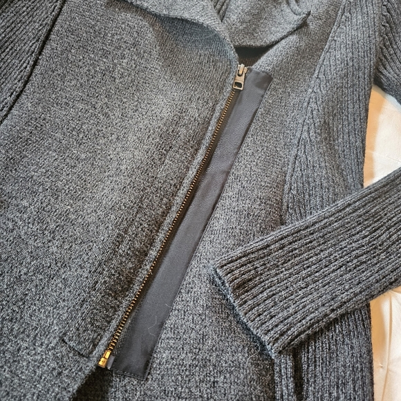 Athleta Sentinel Thermolite charcoal/Heather Grey zip cardigan coat - Picture 10 of 12